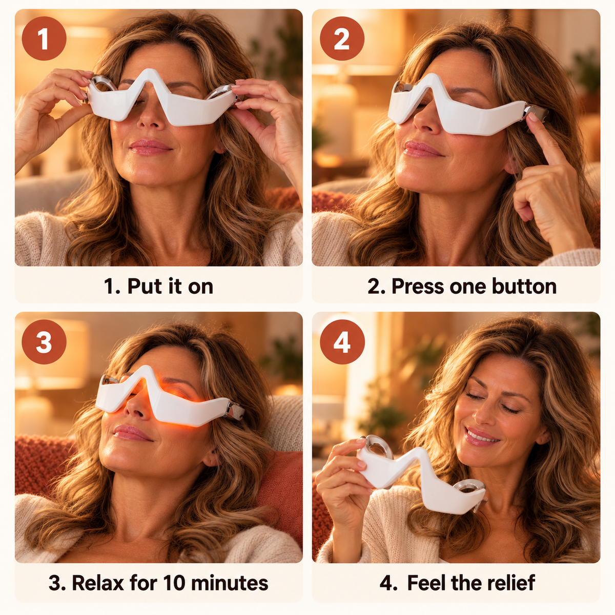 Solace Glow - Red Light Eye Massager
