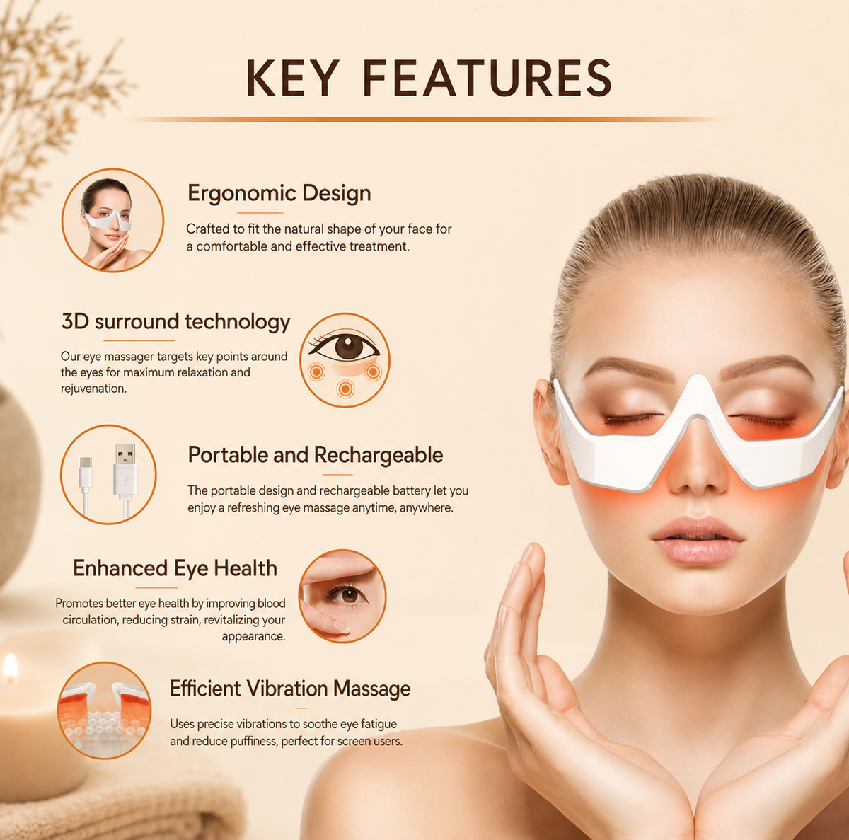 Solace Glow - Red Light Eye Massager